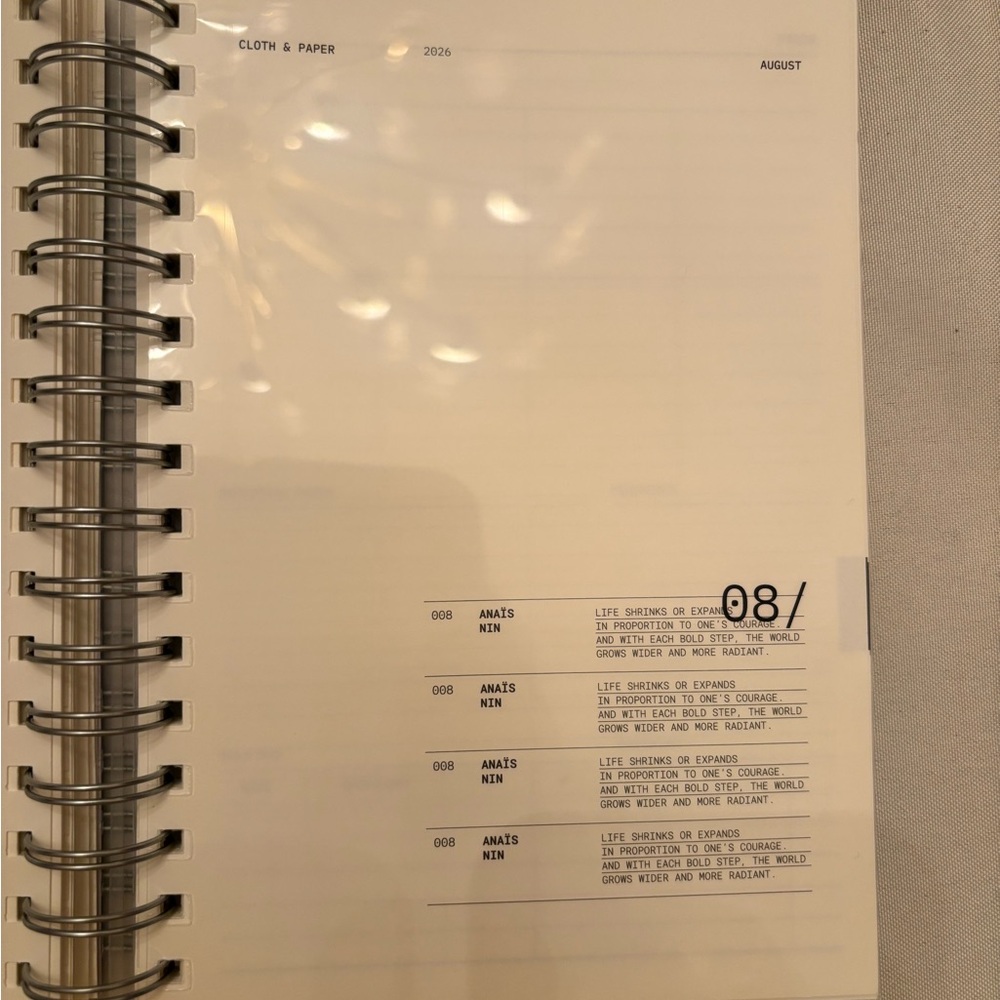 Cloth & Paper 2026 Planner from November Intention Box - Picture 9 of 11